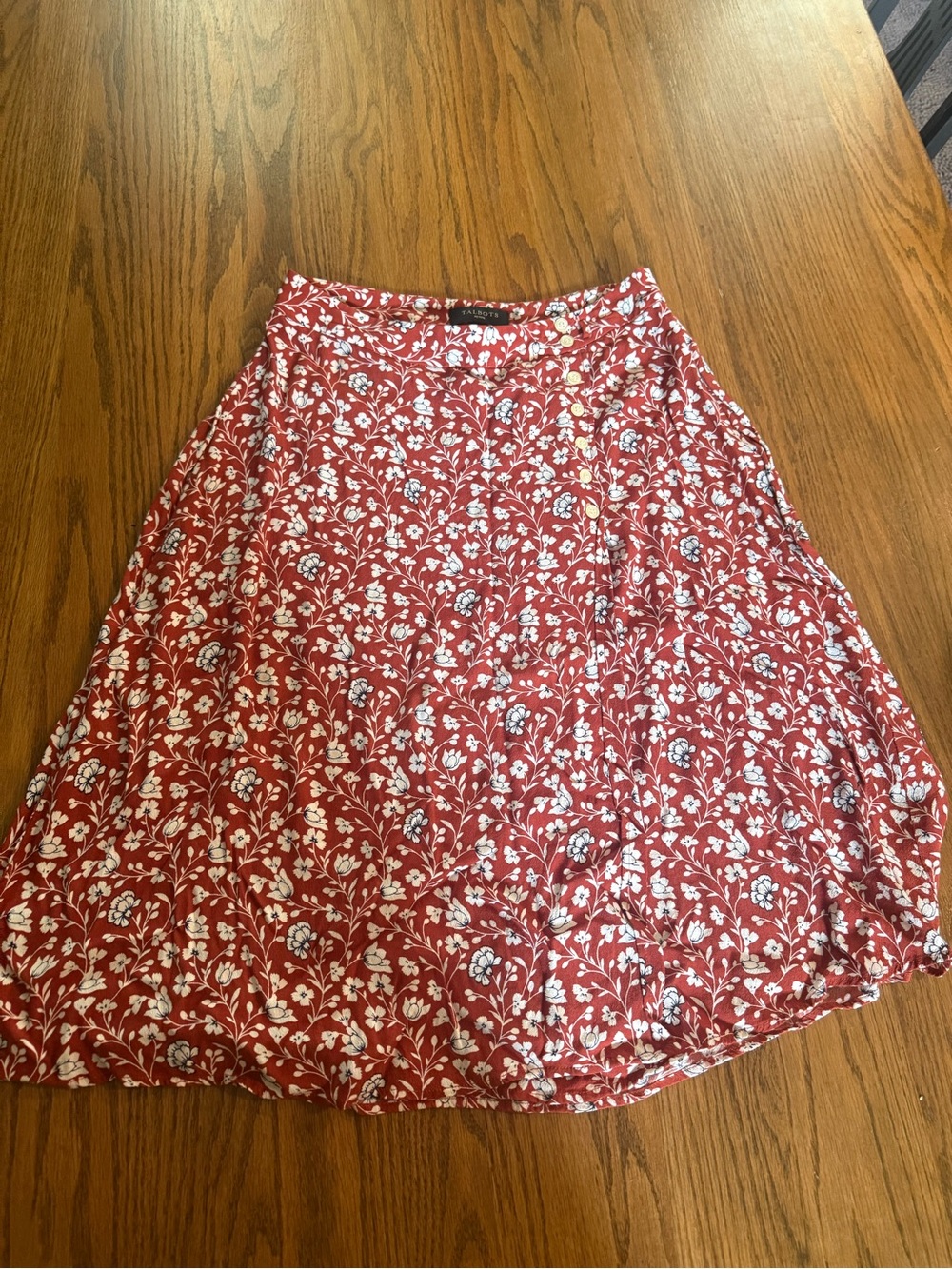 Brown Floral A-Line Women's Skirt